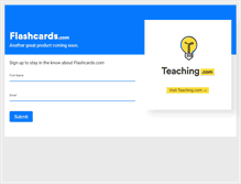 Tablet Screenshot of flashcards.com